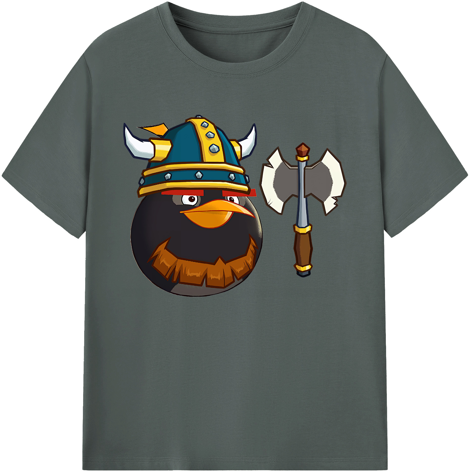 （画像用） Angry Birds アングリーバード 綿100％ メンズ半袖Tシャツ｜肌触りやわらか＆通気性